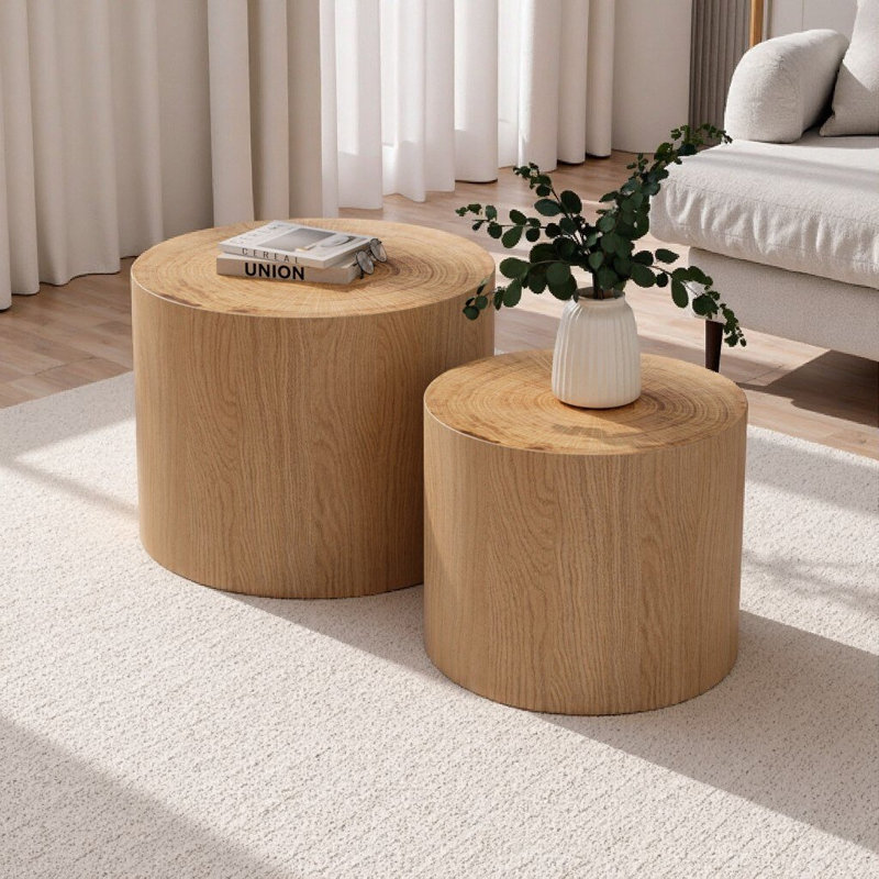 Ensemble de 2 tables basses Nesting, Naturel