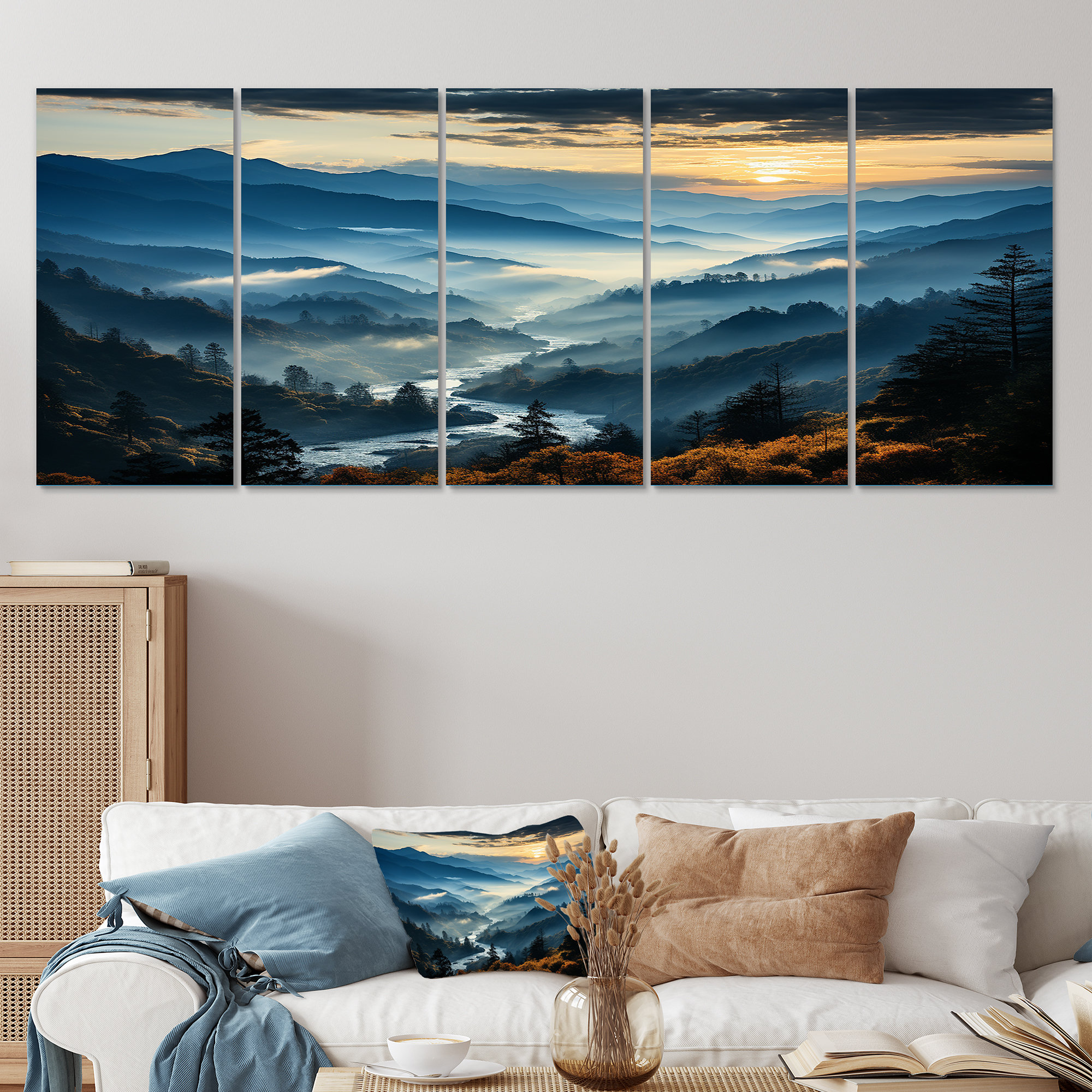 Millwood Pines Blue And Green Majesty Mountain Panorama I - Mountains 5 ...