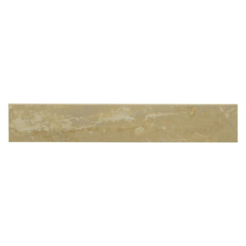 Windsor 3 in. x 18 in. Polished Porcelain Bullnose Tile Trim, Sienna