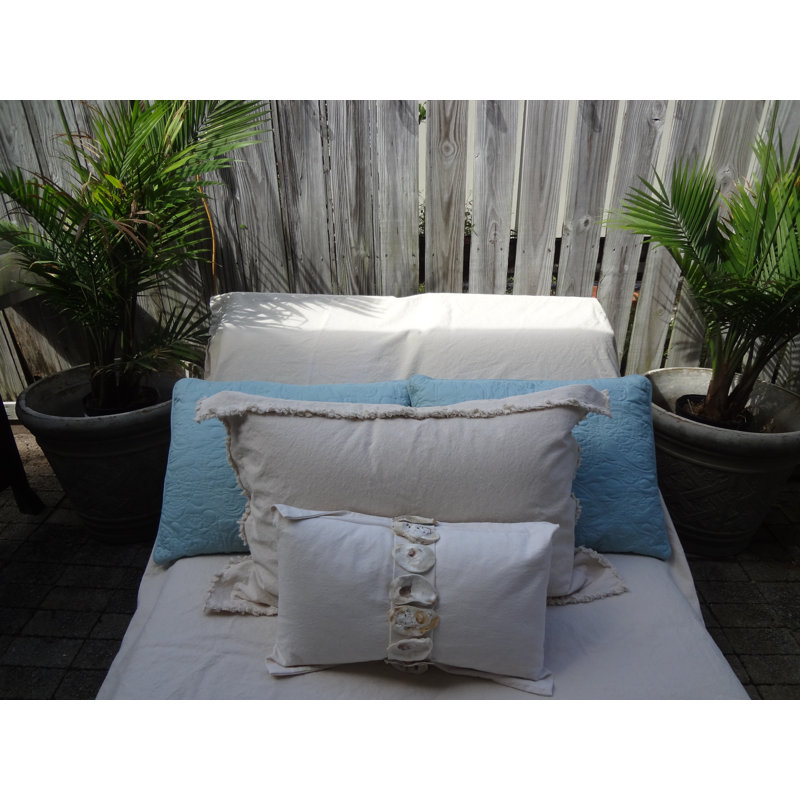  Coussin lombaire en coton Oyster Shell