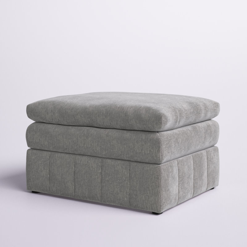 Seeram Upholstered Storage Ottoman, Gray