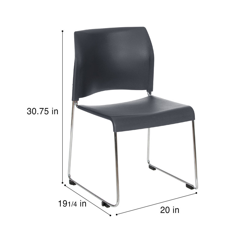 Jody Stack Chair (Pack of 4), Gray