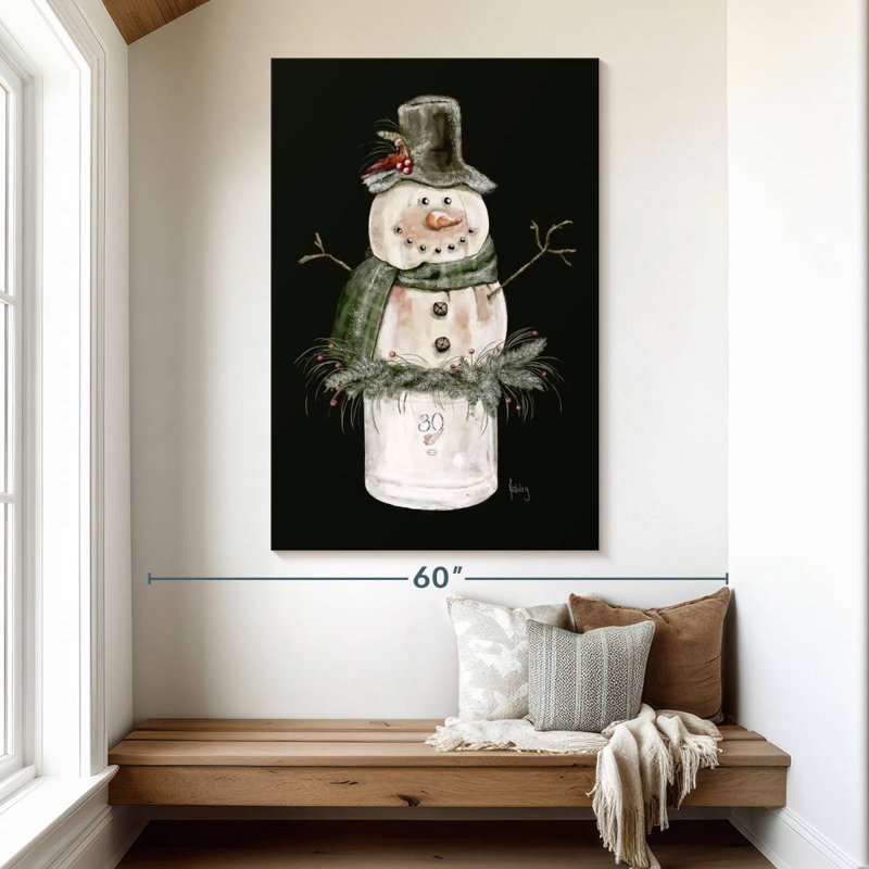 Bonhomme de neige Lelend dans un pot, H 51 po x l 34 po