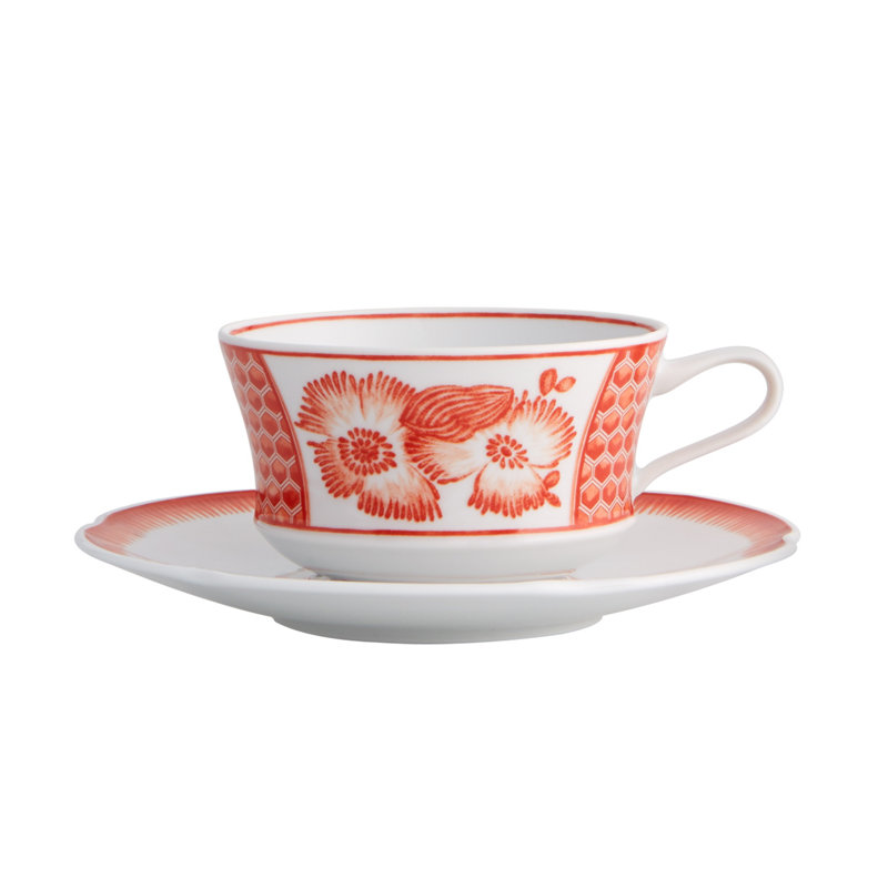 Tasse à thé et soucoupe Coralina