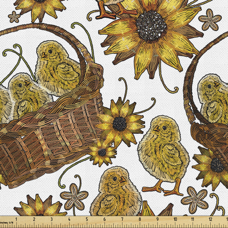 Tissu jaune Ambesonne, l 58 po x L 180 po