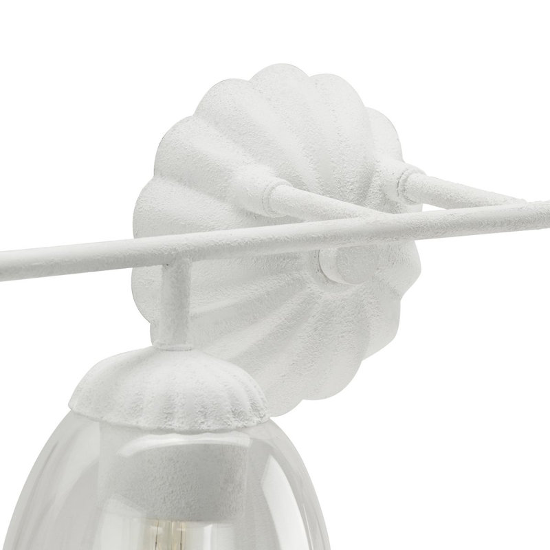 Quillan Dimmable Vanity Light, 4, White Plaster