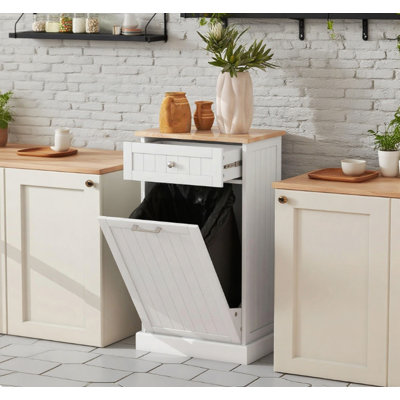 Kitchen Hidden Bin Cabinet Kitchen Tilt Out Trash Bin Cabinet Free Standing Recycling Cabinet Trash Can Holder