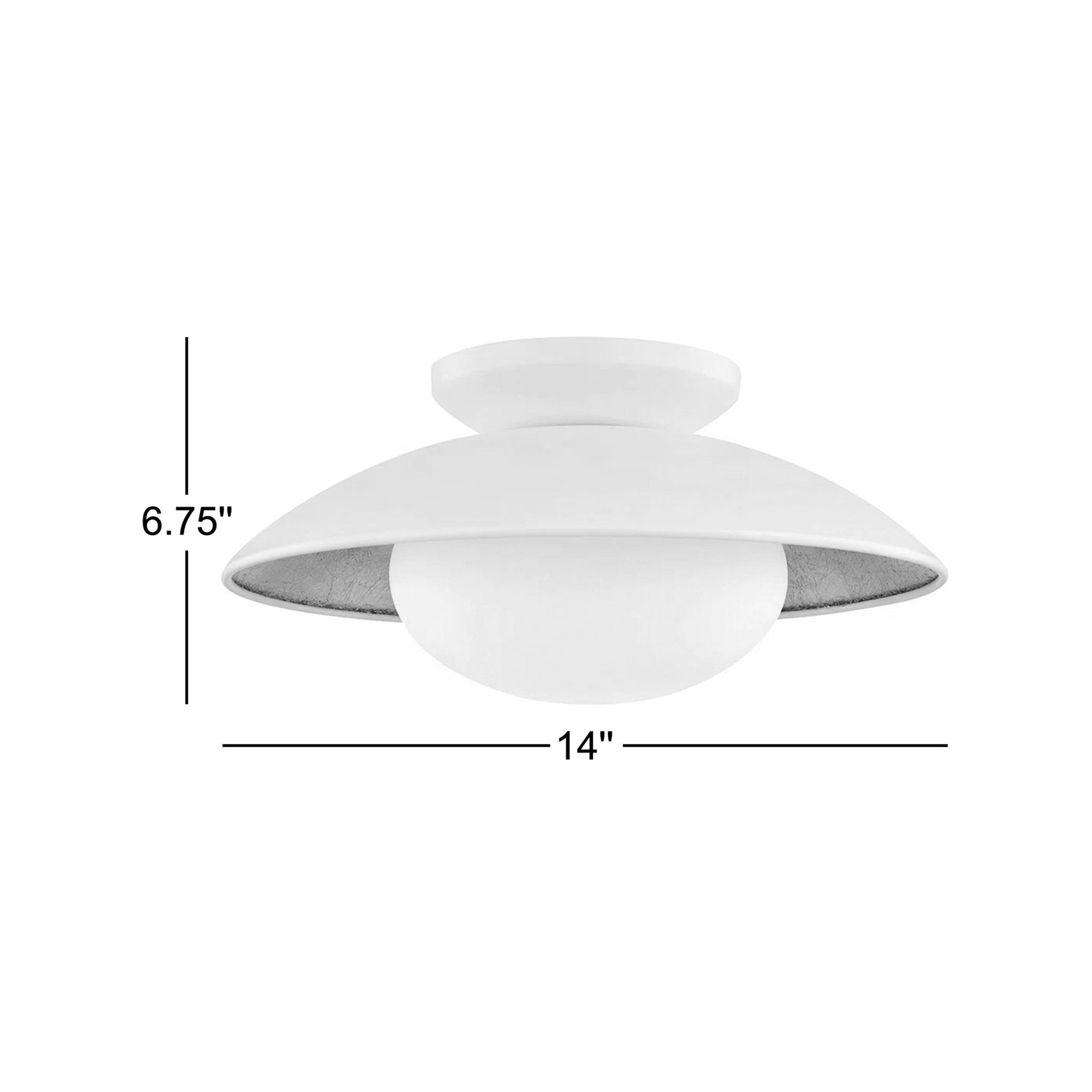 Jason Single Light Flush Mount, Black Lustro, 9'' H x 21'' W x 21'' D