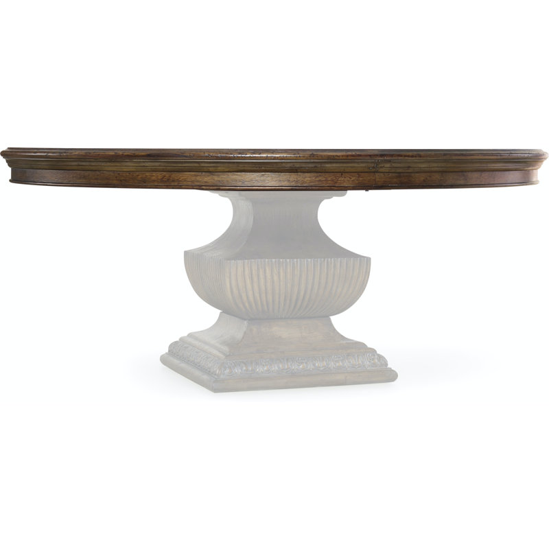 Traditional Reclaimed Wood 72" Round Dining Table in Brown