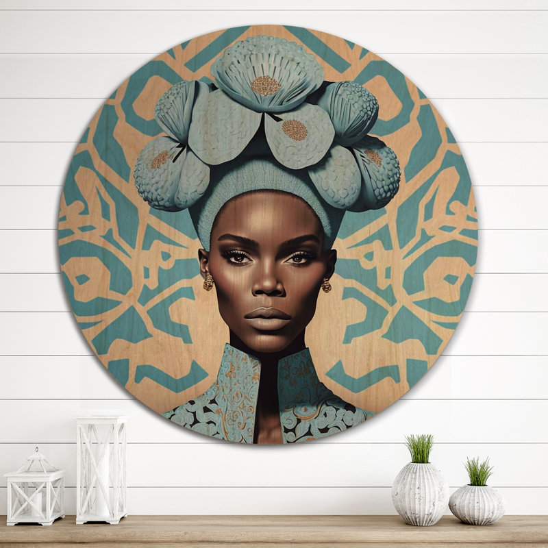 Rétro haute couture femme afro-américaine V - Art mural en bois afro-américain - bois de pin naturel