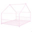 Lit double pleine grandeur en métal, rose