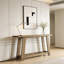 Table de canapé étroite, console à deux niveaux, table d'entrée en bois
