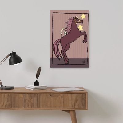 Spirited Cocktail Horse Abstract Whimsical Contemporary Horse Landscape Nature Wall Art
