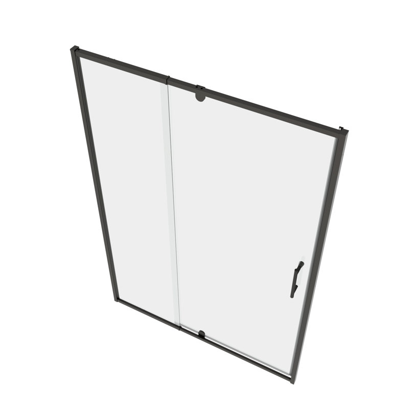 Pivot Swing Glass Shower Enclosure, 56 - 60" W X 71" H, 1/4" Tempered Glass, Matte Black, Universal Left & Right, Easy Setup, Stainless Steel Handle, Magnetic Shut, Leak- Design 56-60" H Enclosure