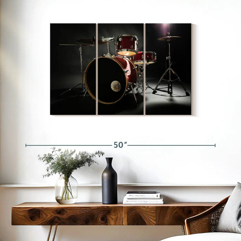 Abarca Red Drum Set, 24" H x 38" W