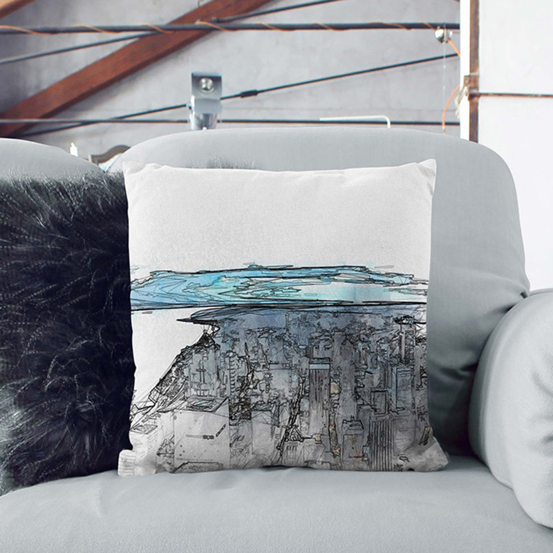 Square Throw Cushion, 40cm H x 40cm W x 15cm D