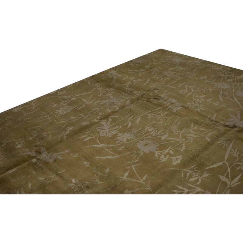 Handmade Silk and Wool Area Rug