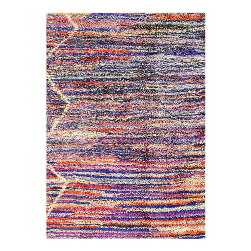 One-of-a-Kind 6'5" X 8'5" 1970s Wool Area Rug in