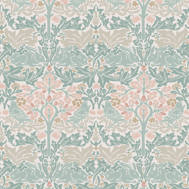 William Morris Brother Rabbit Wallpaper, Blue