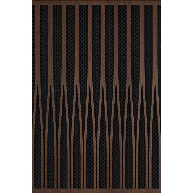 Elements - Cabinet with Rolling Plinth Base - Tune Door, Toasted Oak