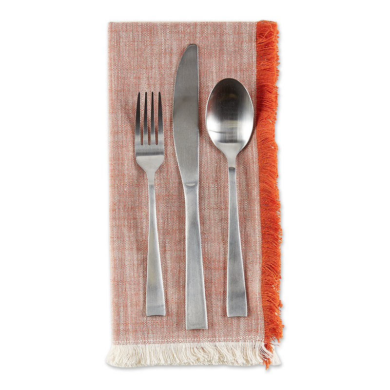 Bundeena Cotton Square Napkin, Orange