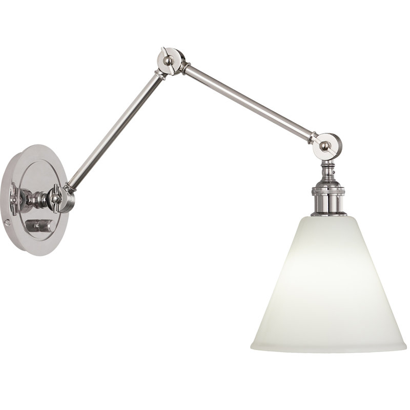 Alloy Swing Arm Sconce, Polished Nickel