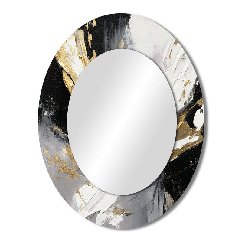 Mystery Awakening V - Miroir mural moderne ovale, 43 po x 33 po