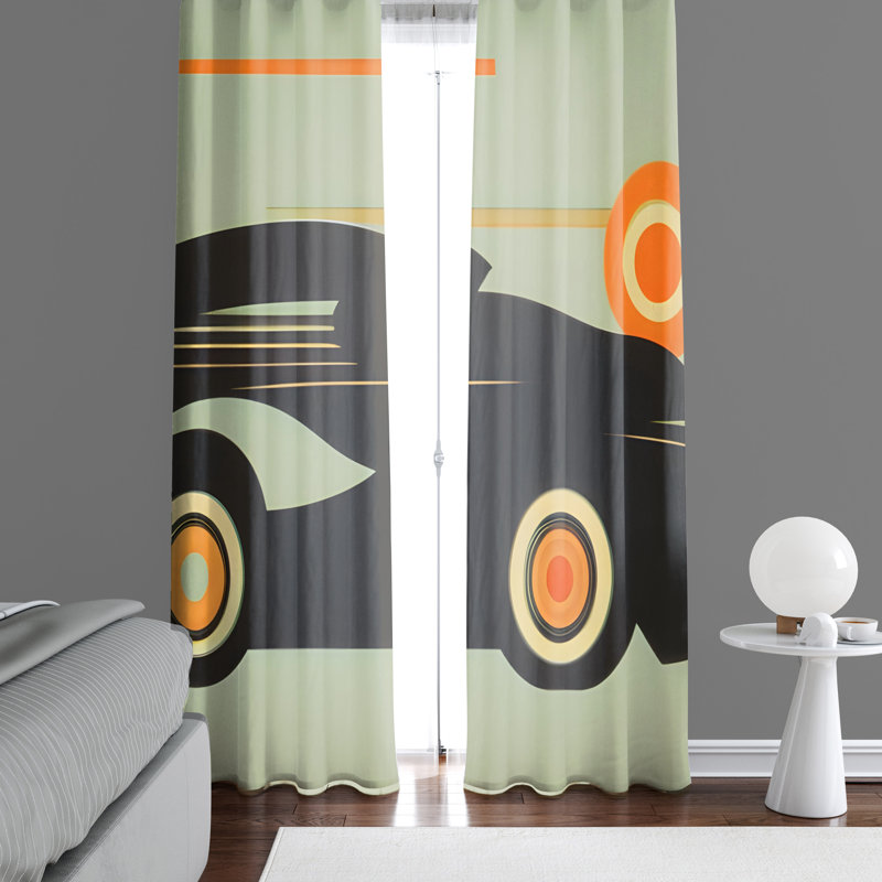 Paire de rideaux semi-transparents Didieu, L 20 po x L 82 po