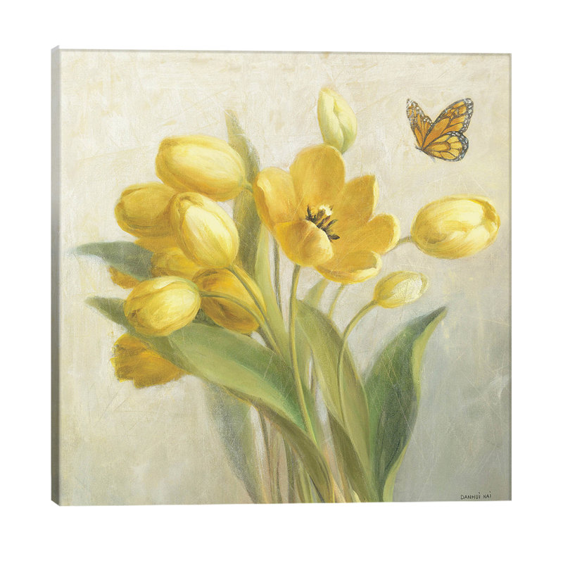 French Tulips 1 Piece Wrapped Canvas Painting, 66.04 cm H x 66.04 cm W x 3.175 cm D