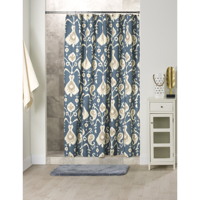 Rideau de douche simple en coton Haryln