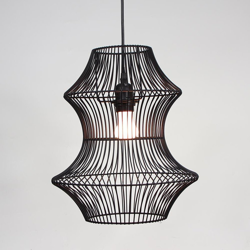 1 - Light Matte Black Chandelier Pendant