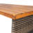 Outdoor 3 Piece Acacia Wood Dining Set With Handwoven Rattan Legs,Grey-594109988-594109989