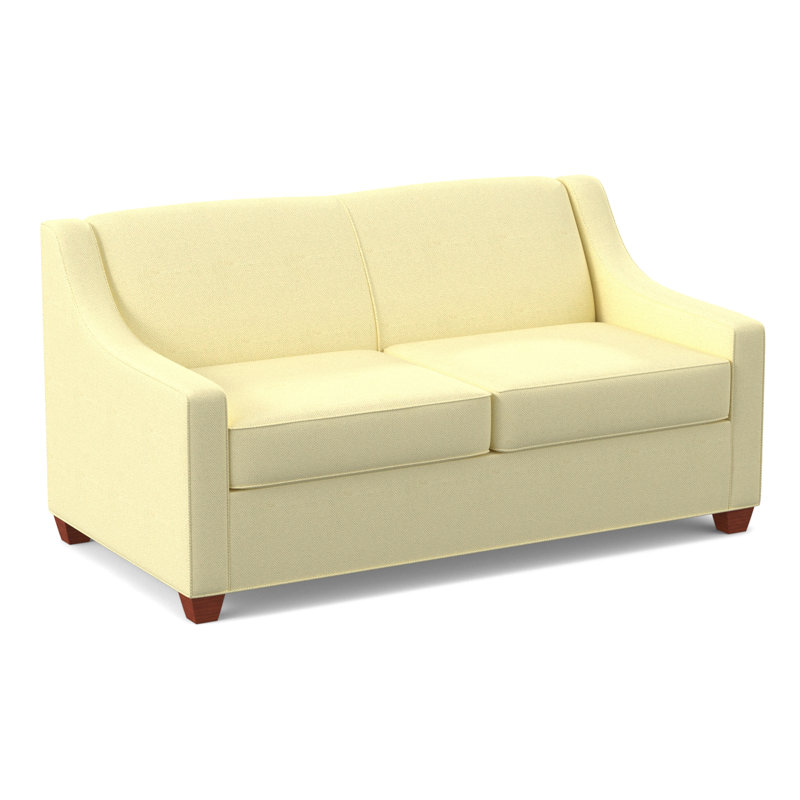 Phillips 68" Square Arm Loveseat with Reversible Cushions, Antic Shell, BM Cherry
