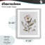Fleurs pressées sous pression, reproduction encadrée sous verre, design avec lettres et doublure-2000265727-2000265724