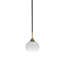 Luminaire suspendu à tige Ader présenté en verre fini noir mat et laiton-1918521789-1961016600