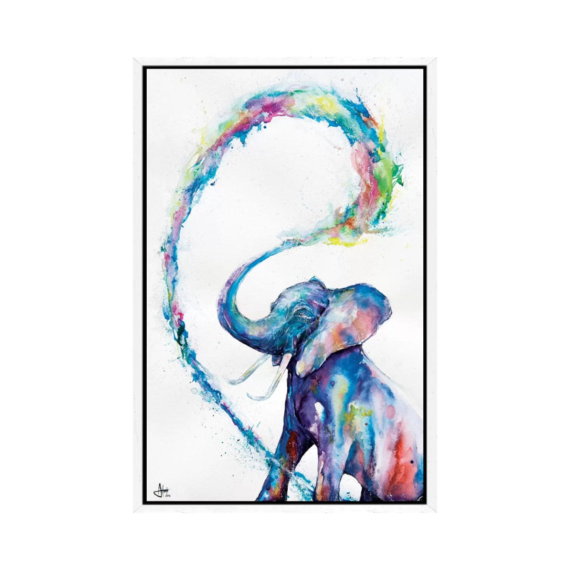Veris 1 Piece Wall Art on Canvas, 66.04 cm H x 45.72 cm W, White Framed