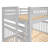 Tena Solid Wood Standard Bunk Beds Full over Full with 4 Step Ladder and 2 Under-Bed Drawers, Gray-864569201-917303153