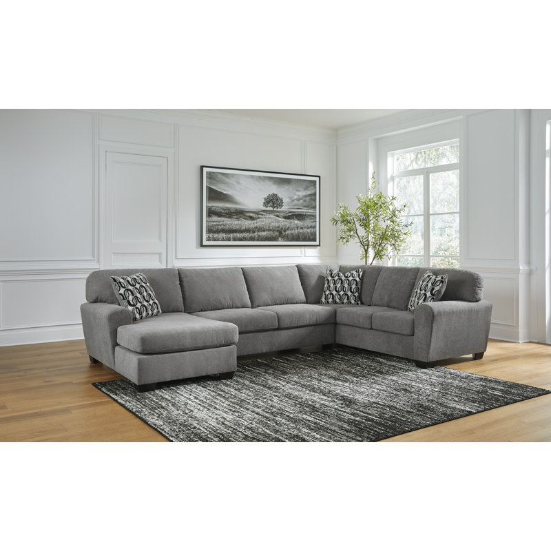 Canapé modulaire 3 pièces avec méridienne Birkdale Court Gray, Orienté à droite