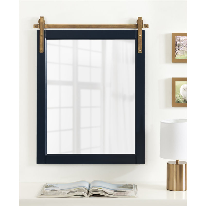 Miroir mural Strickler, 30,25 po x 24 po, Bleu marine