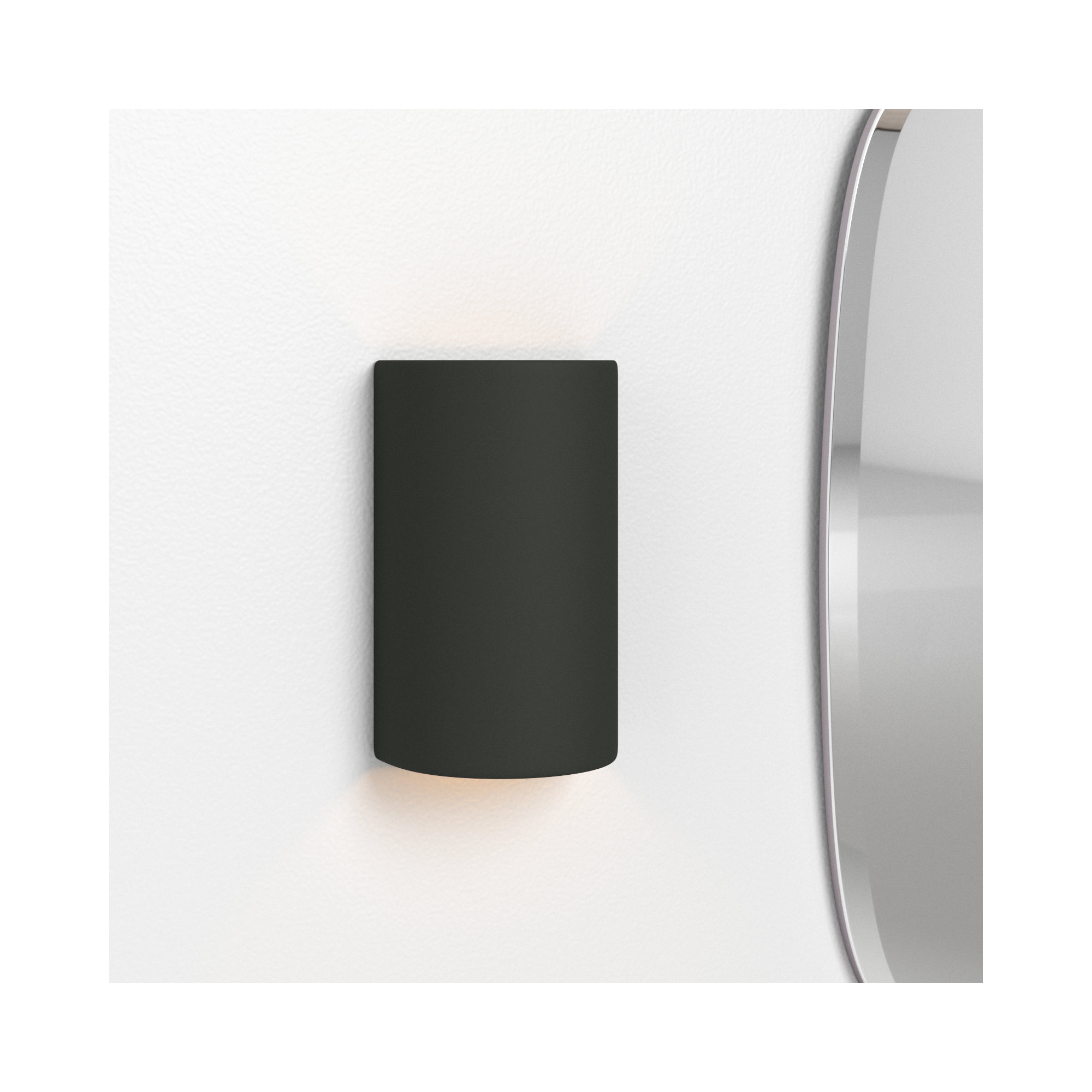 Pacursa Ceramic Dimmable Flush Mounted Sconce, Integrated LED, Gloss White, 9.5" H x 5.75" W x 4.5" D