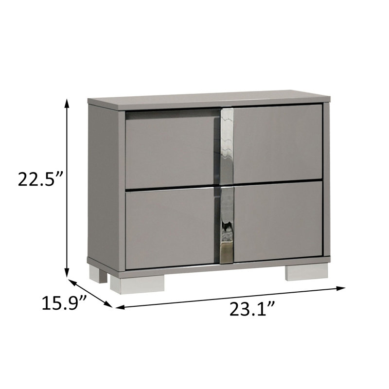 Table de chevet, beige, Taupe