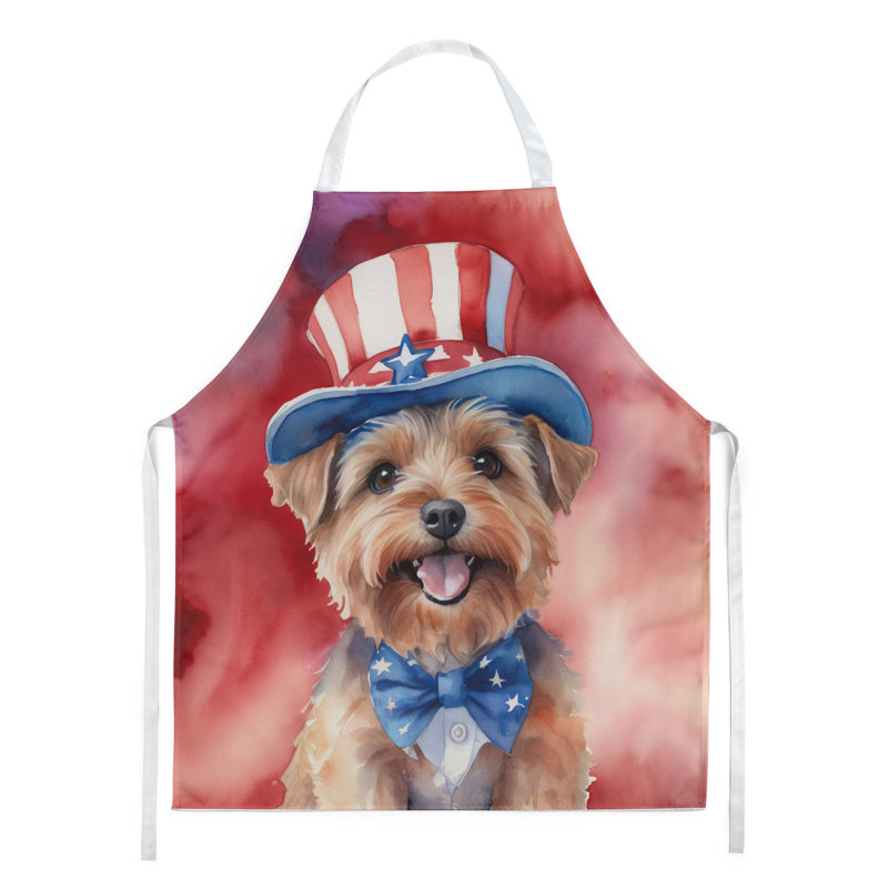 Patriotic American Apron, Norfolk Terrier