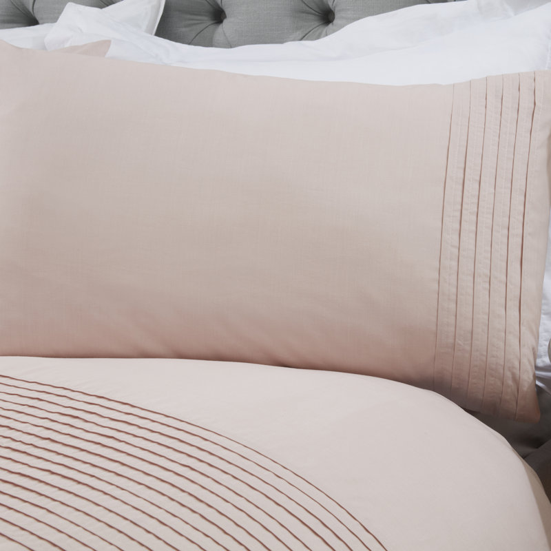 Cotton Blend Bedding, King Duvet Cover + 2 Standard Pillowcases, Pink