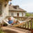 Comfortable Double Hammocks Hanging, Quilted Polyester, Rustic Style For Patio
