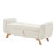 Bancs de rangement en bois massif et velours côtelé beige, de style moderne, pour chambre ou couloir.-1194708210