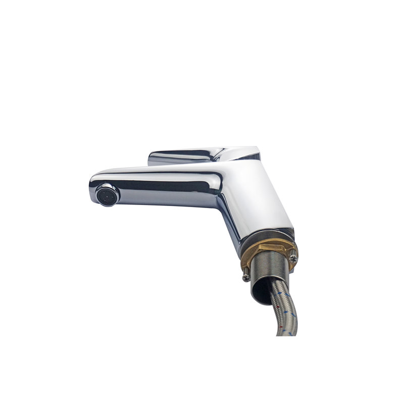 Robinet pour salle de bain à un trou avec ensemble de drain Lotus, Chrome