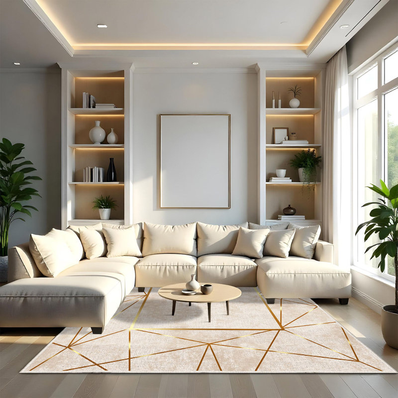 Armijo Tufted Cream Rug, Rectangle 160 x 230cm