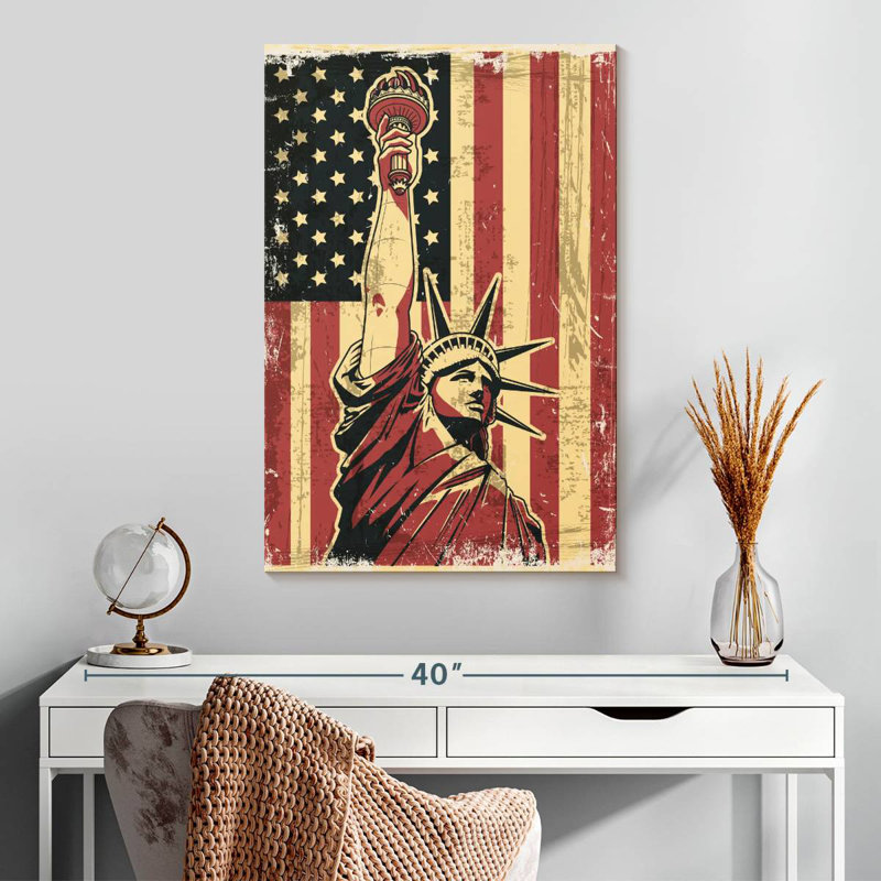 Retro Statue Of Liberty, 30" H x 20" W