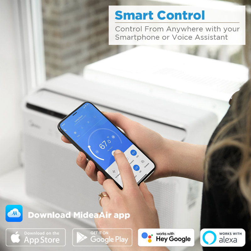 White U-Shaped Inverter Window Air Conditioner with Smart Control