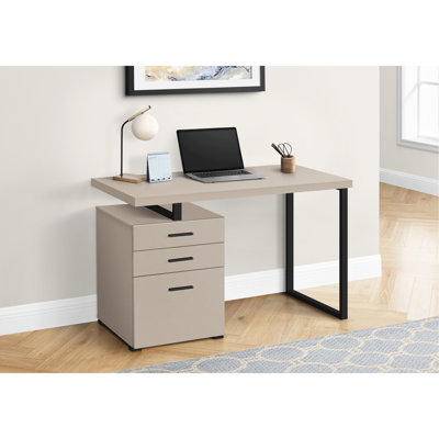 Computer Desk, Home Office, Laptop, Left, Right Set-Up, Storage Drawers, Work, Laminate, Contemporary, Modern by Latitude Run
